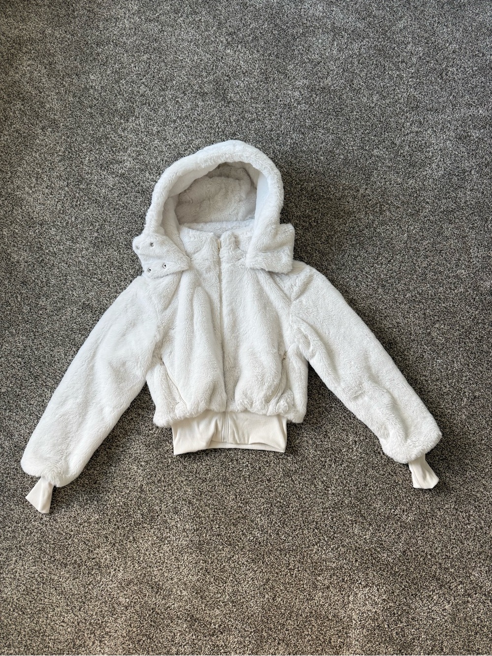 Jason Wu Faux Fur Cropped Hooded Jacket Size XS